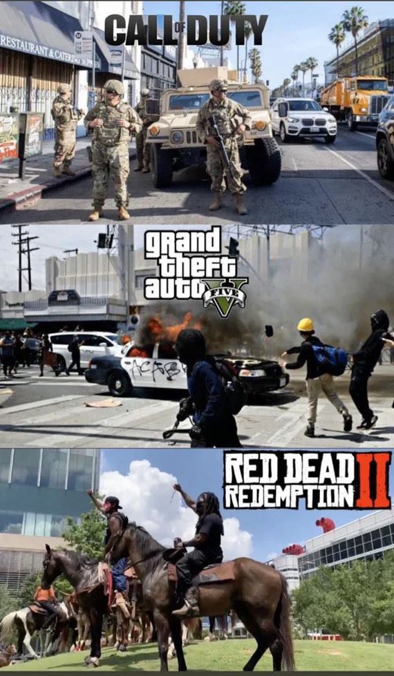 Amerika teraz je ako z hier